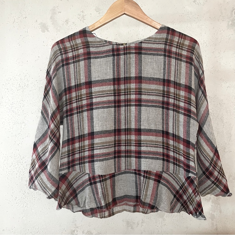 Zara Plaid Top